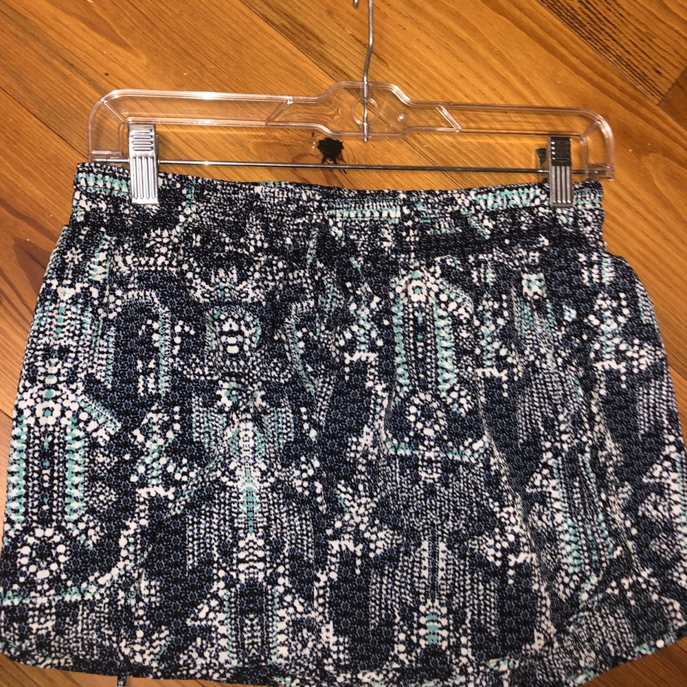 blue draw string shorts
